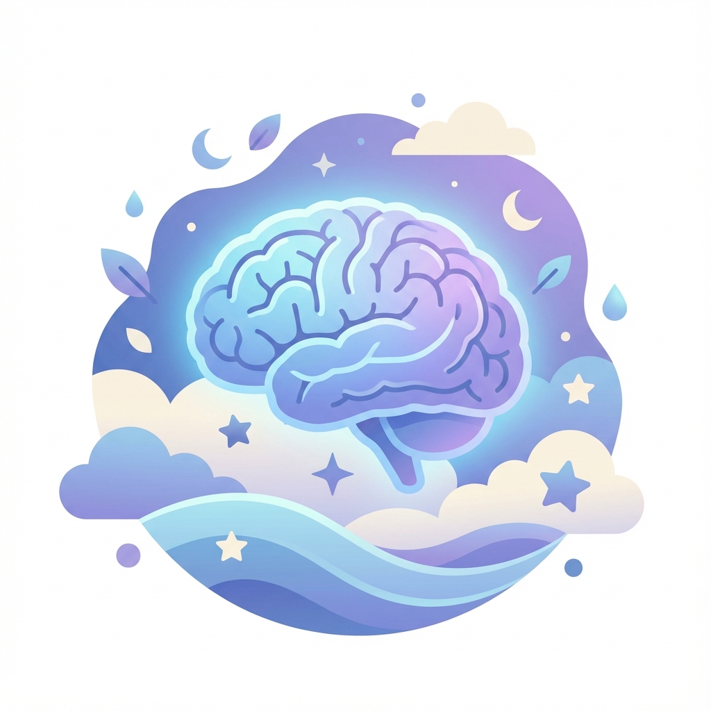 Illustration d'un cerveau reposé et performant